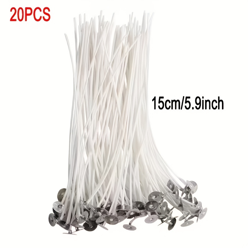 TEMU 20 Piezas de de Vela Pre-Enceradas de Larga Duración , Ideales para Hacer Velas DIY, de Resina Recubiertas de Cera con Punta Pre-Encerada para