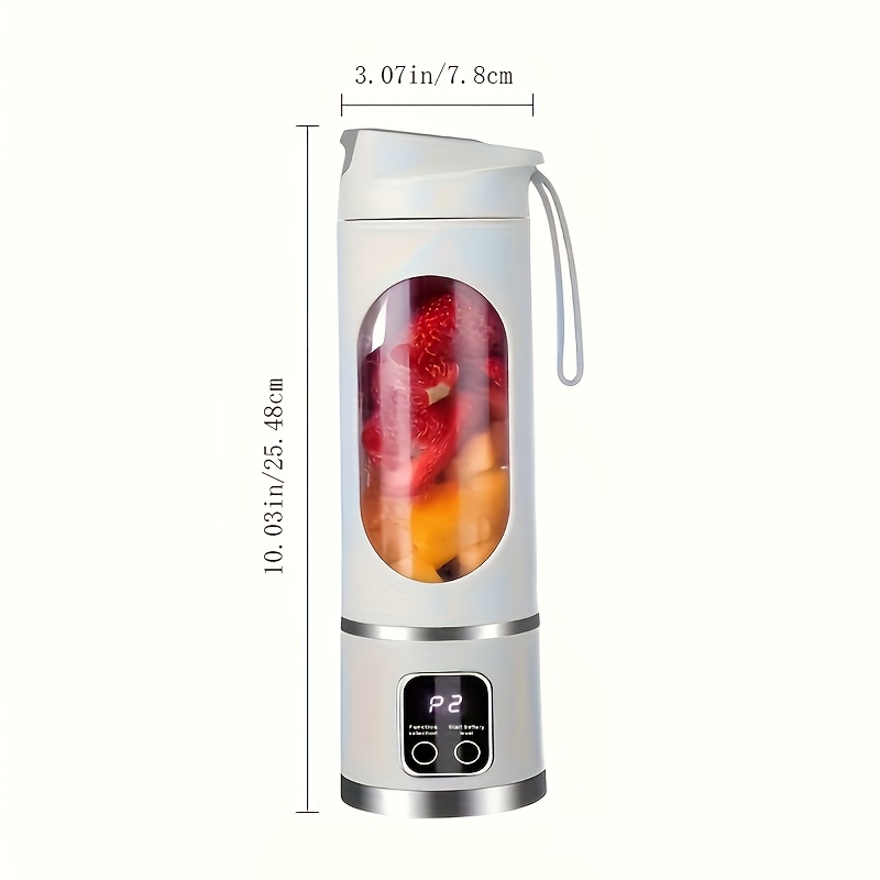 USB Rechargeable Portable Blender And Handheld Juicer - Easy to Clean, Great for Smoothies, Milkshakes, And Fresh Fruit Drinks - 10.14 Oz to 16.91 Oz Capacity with Digital Display - Perfect for Home, Office, Travel Outdoors