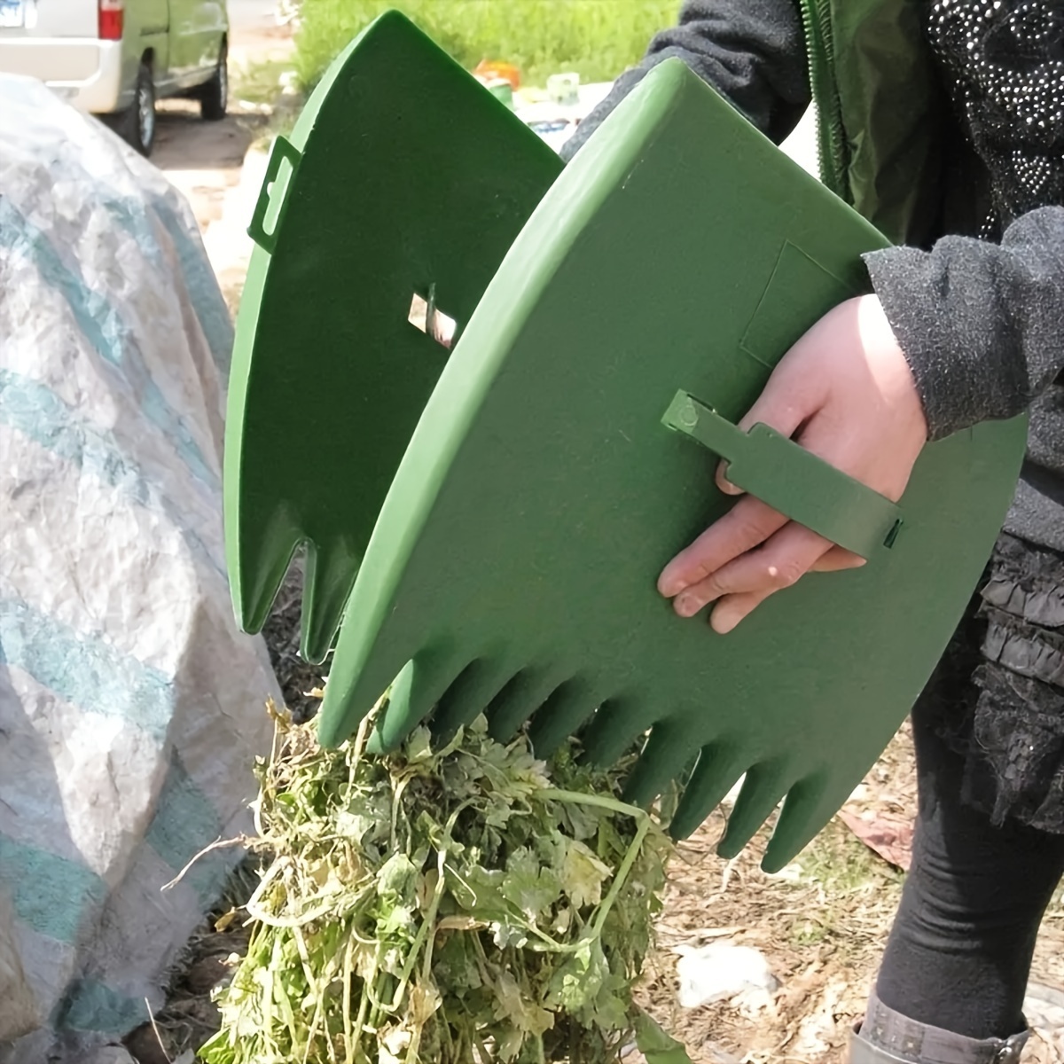 

1 Paire de Râteaux à Mains avec Griffes, Pelle à Feuilles en Plastique pour Nettoyage du Jardin Cour de Récolte, Outil de Taille Manuel, Pas Besoin d'Électricité ou de Batterie