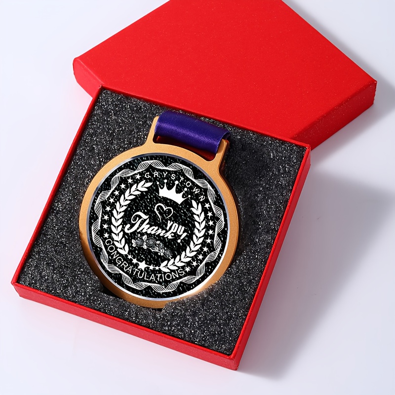 TEMU 1pc Of Metal Medal Small Statue Trophy Souvenir Gift For Outdoor Sports Like Mountaineering, Swimming, Skiing, And Golf Art Competitions Plaque