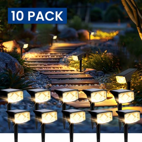 2 4 6 10pcs of solar outdoor spotlights 38 led 3 mode landscape spotlight solar light suitable for garden decoration with 3000 6000 temperature