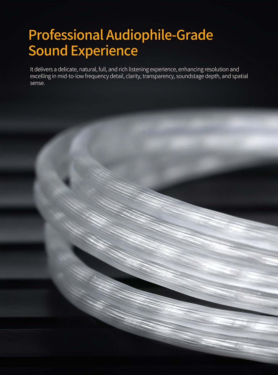 kz type plated wire type c data cable oxygen free copper dual pin plug hifi earphone cable Product details 5