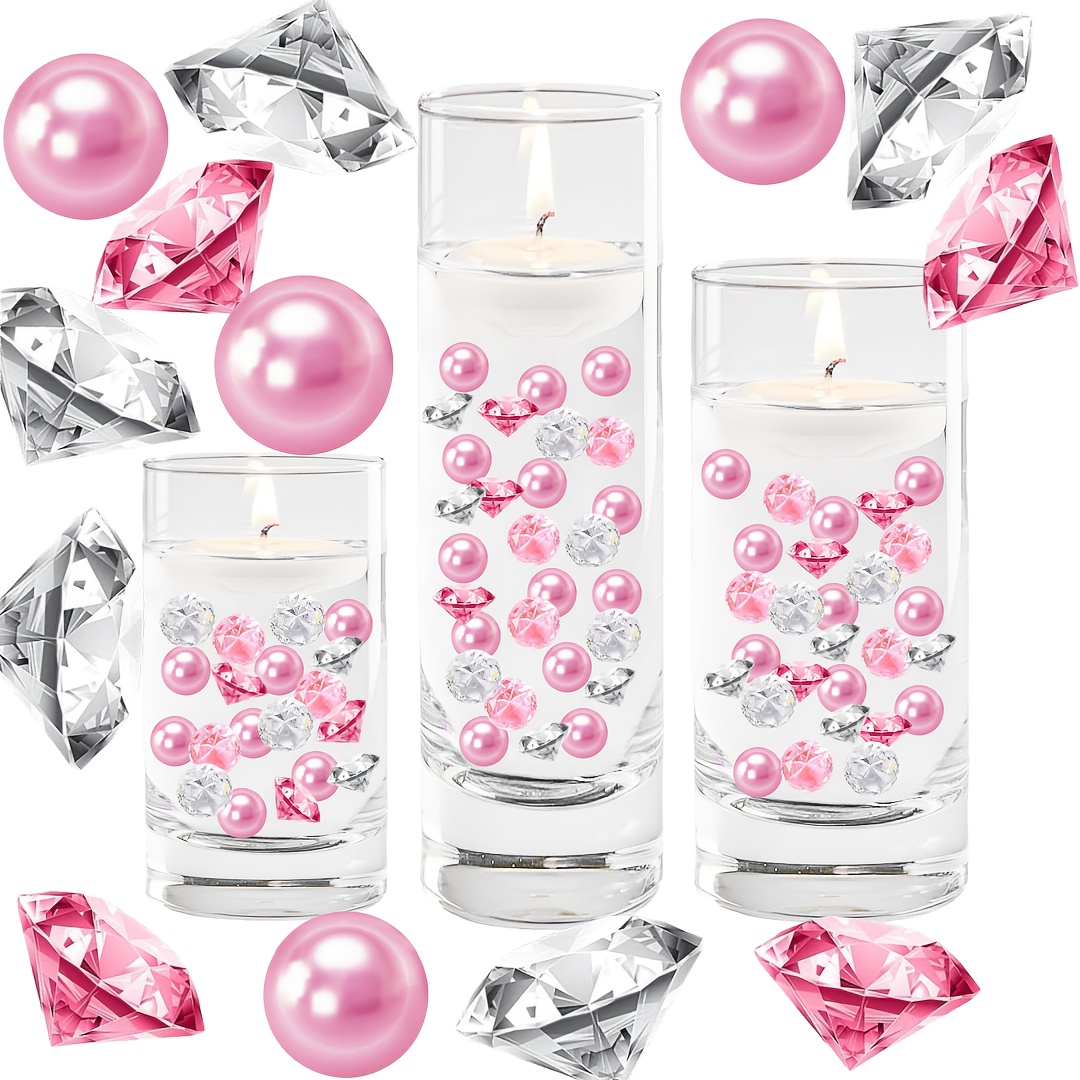 E-shop 500 Stück Perlen, Lochlose Kunstperlen, Acryl-Diamant-Imitationen für Vasenfüllung, Tischdekoration, Hochzeits-, Make-up-, Party-,