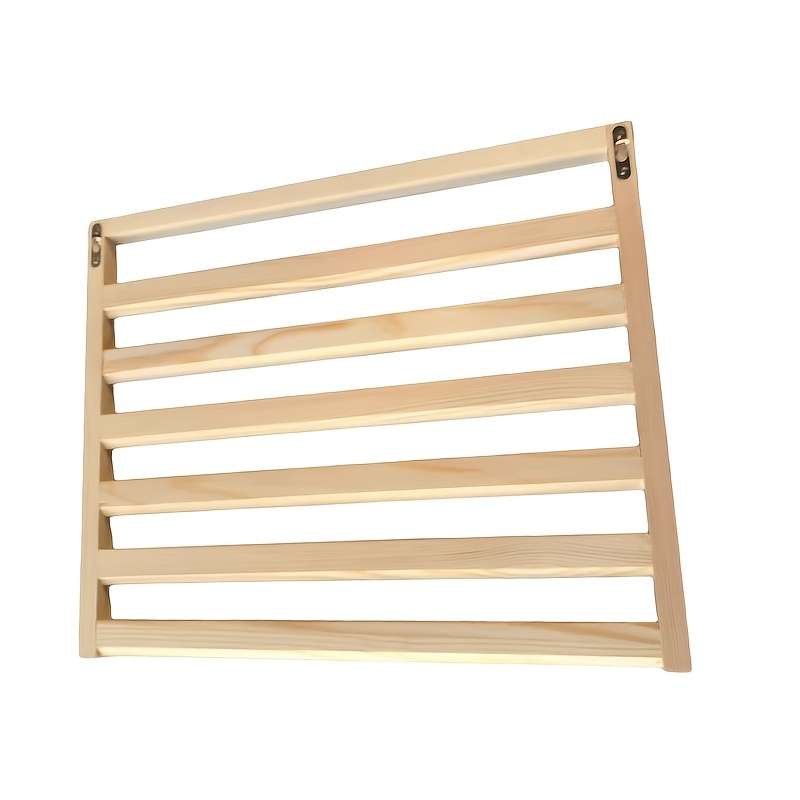 1pc, Wall-mounted Pine Wood Folding Spool Rack Sewing Thread Wax Thread Bobbin Thread Storage Thread Rack Wig Rack Wooden Thread Spool Rack, Utility Racks