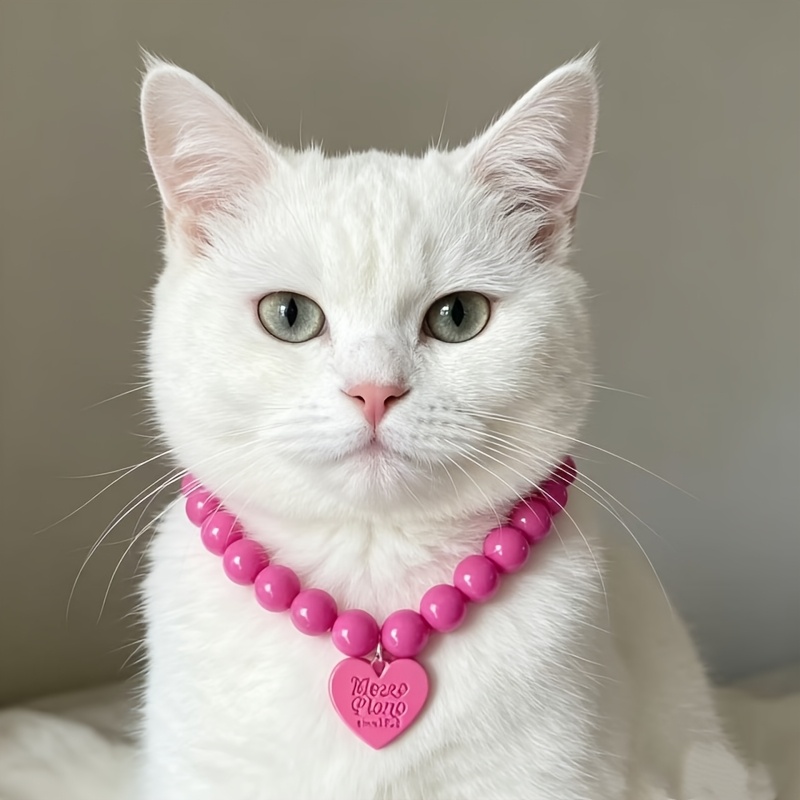 TEMU Adjustable Pet Necklace 1pc Candy-colored Pet Collar, Collar For Cats And Dogs Small Dogs Teddy Collar, Multiple Colors Available, Meeting Your