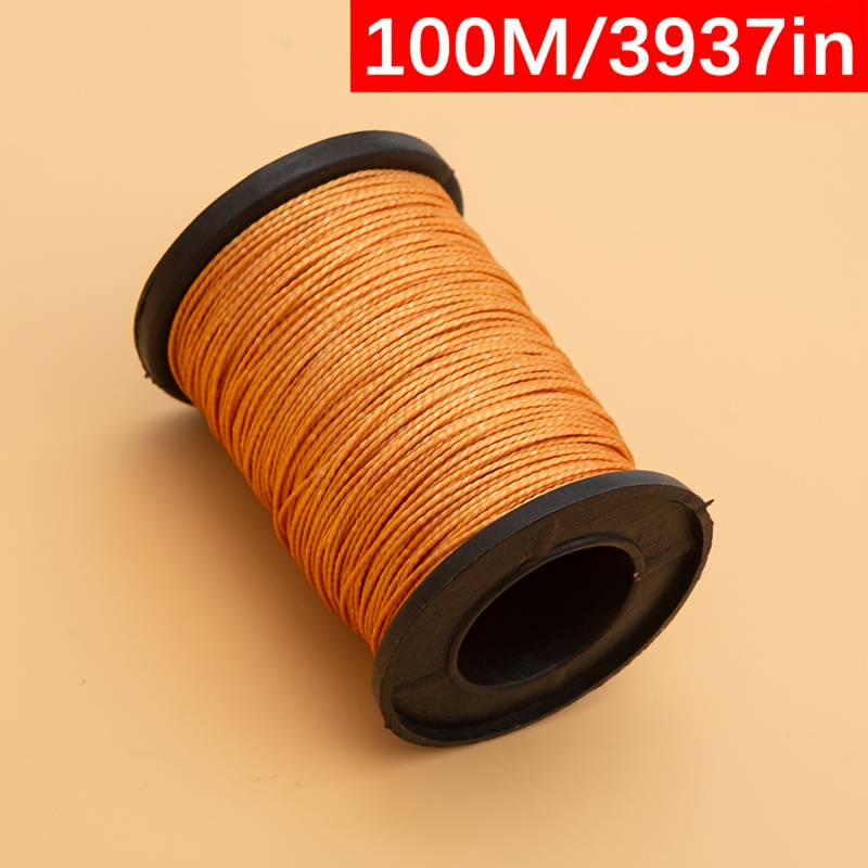 TEMU 1pc Heavy-duty Nylon Shoe Thread - 100m/3937in, 3 Colors (white/black/brown) For Sewing, Fishing, Kite Making & Tire Repair - Durable Thread For