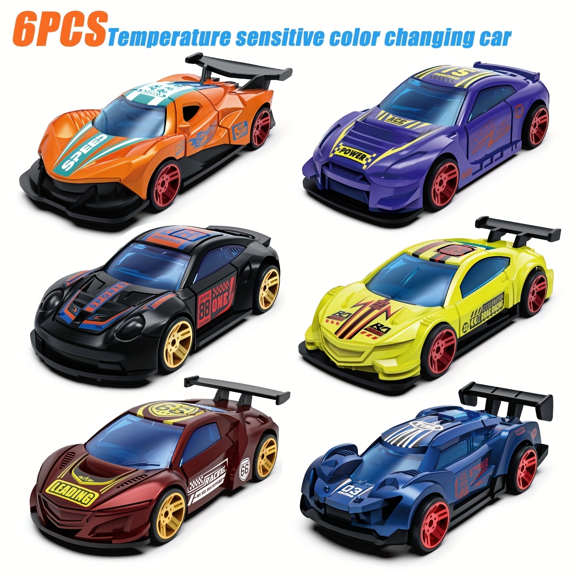 Image of Alloy Color Change Cars Toy, Thermal Sensing Technology Magic! Color With Temperature, Suitable For Hot And Cold Use Bath Toys, Goodie Bags Fillers, Funny Gift For Kids, Party Favors