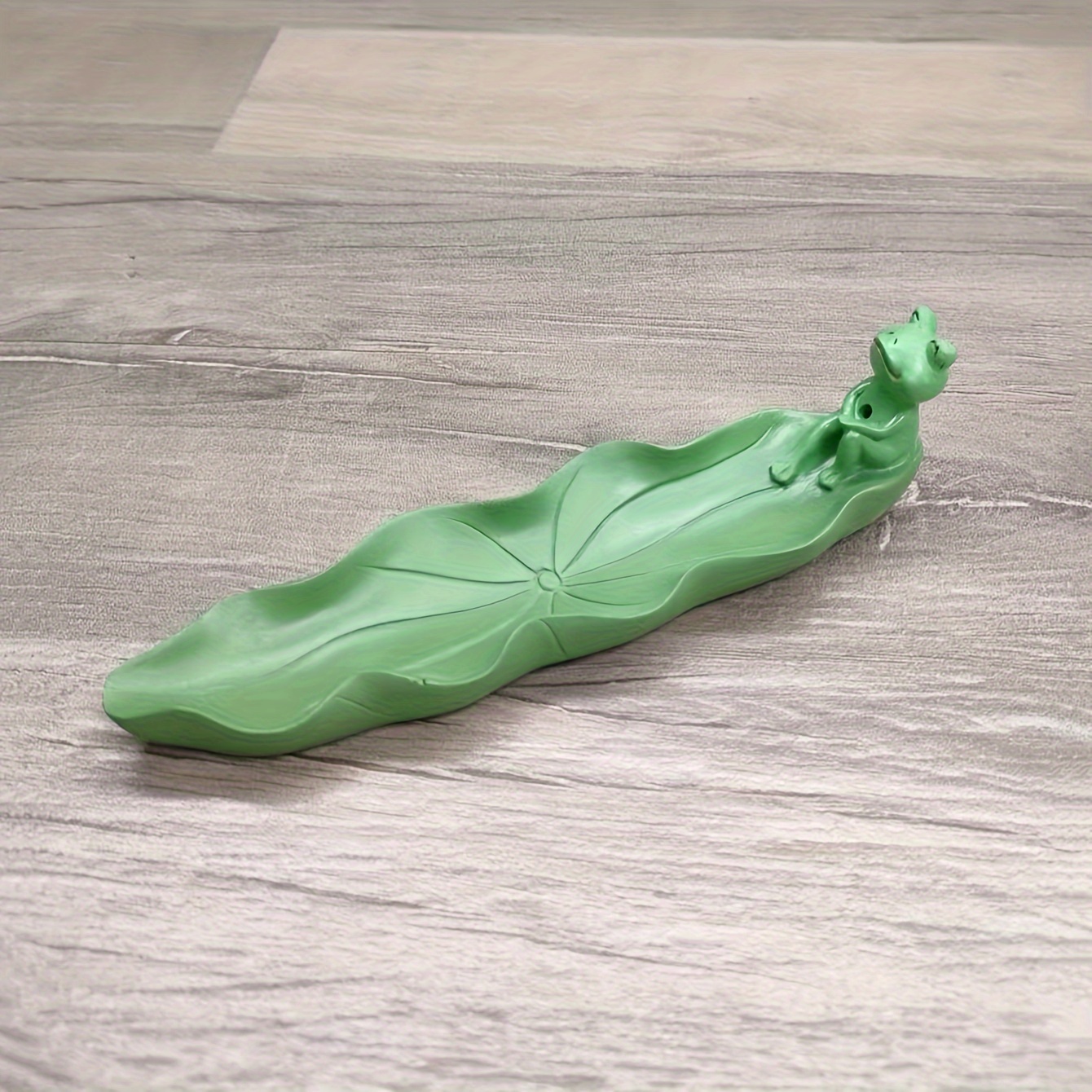 Image of 1pc Creative Cartoon Japanese For Lotus Leaf Frog Line Incense, Insert Incense Holder Incense Holder, Indoor Home Desktop Incense Holder