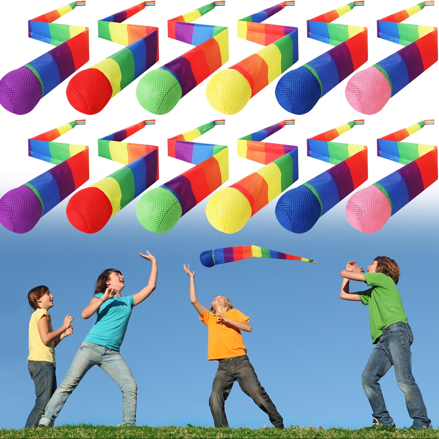 3er-Set Aufblasbare Regenbogen-Spielbälle Für Kinder, 18 Cm – Für Strand, Garten & Schwimmbad