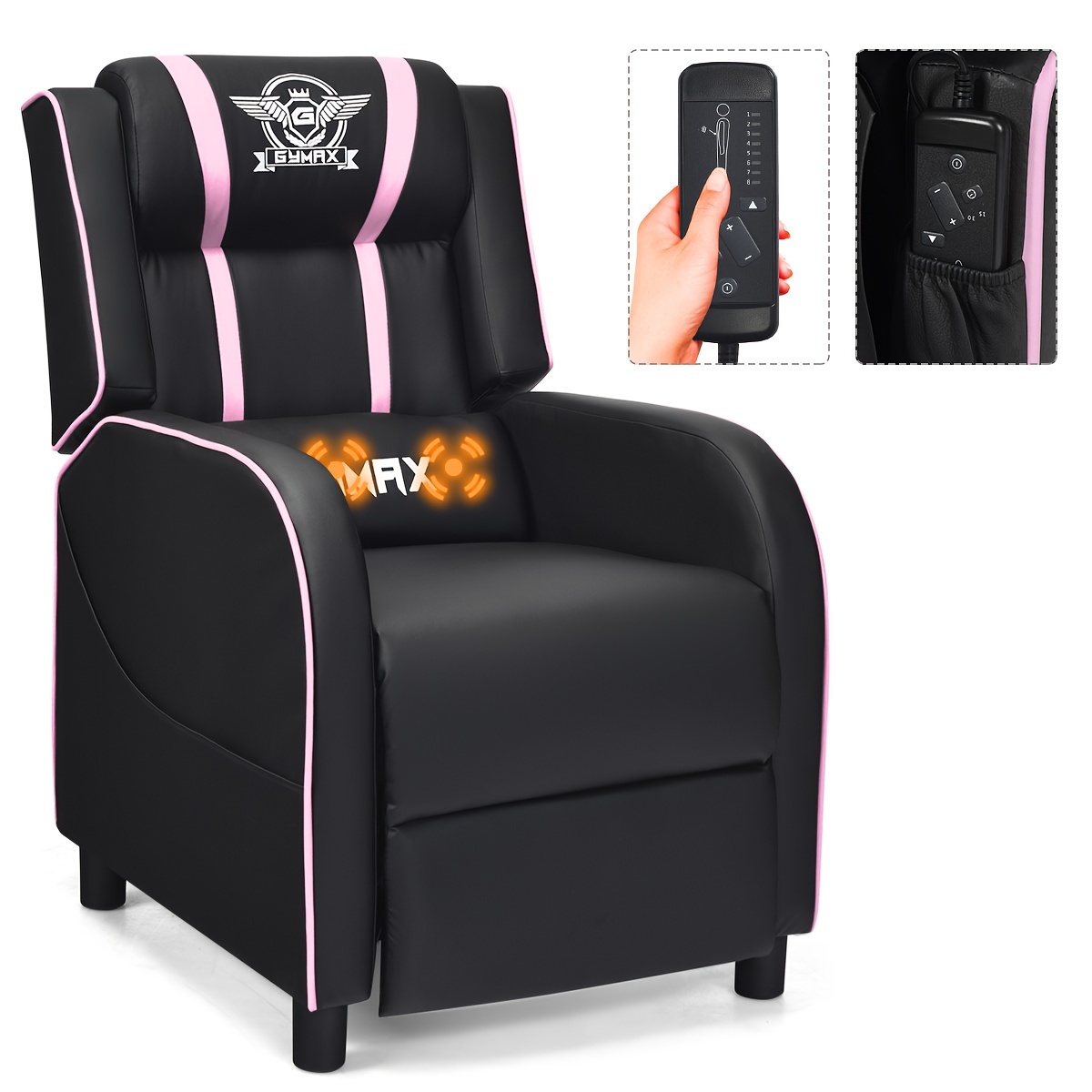 

Massage Gaming Recliner Chair Racing Single Lounge Sofa Home Theater Seat