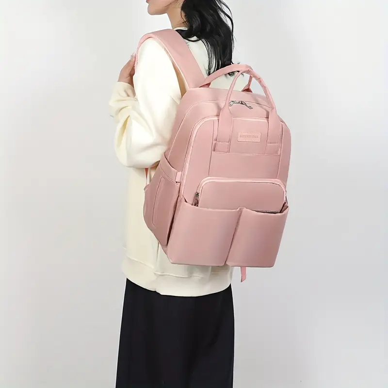 plain color diaper bag multifunctional waterproof mommy backpack large travel backpack christmas halloween thanksgiving day easter new year gift details 7