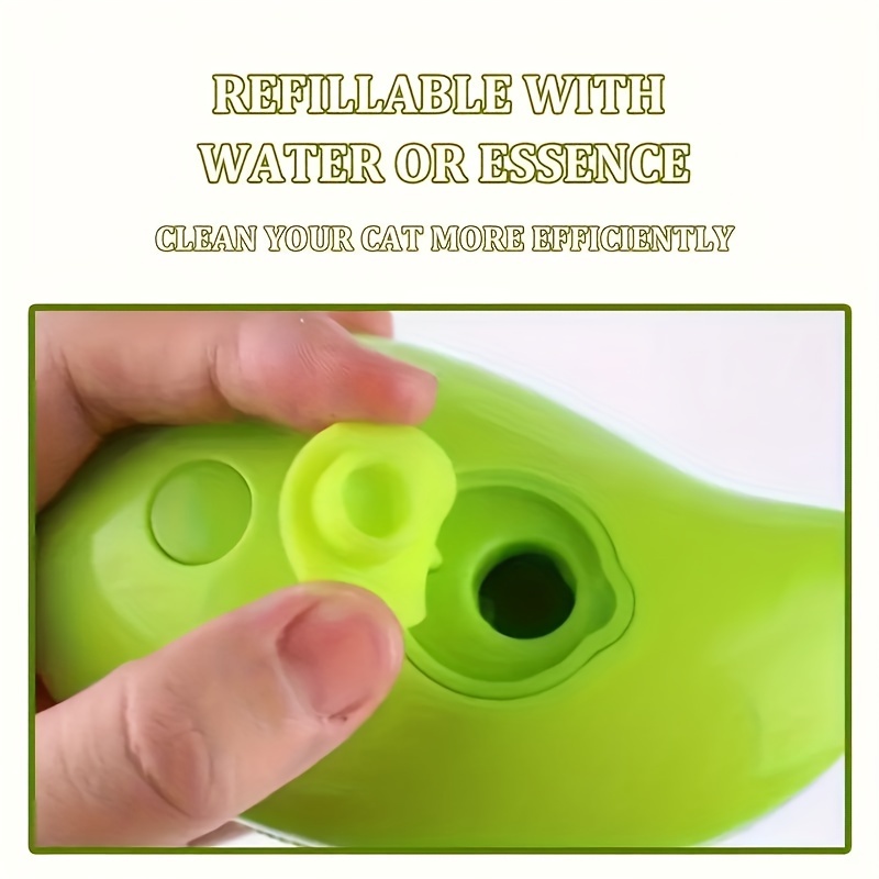 1pc   3-en-1 cepillo de vapor para chinchilla - auto-limpiable, con alimentación usb y batería, herramienta de desenredado y masaje con cuerpo de plástico y cerdas de goma para gatos de pelo largo y corto Detalles del producto 4