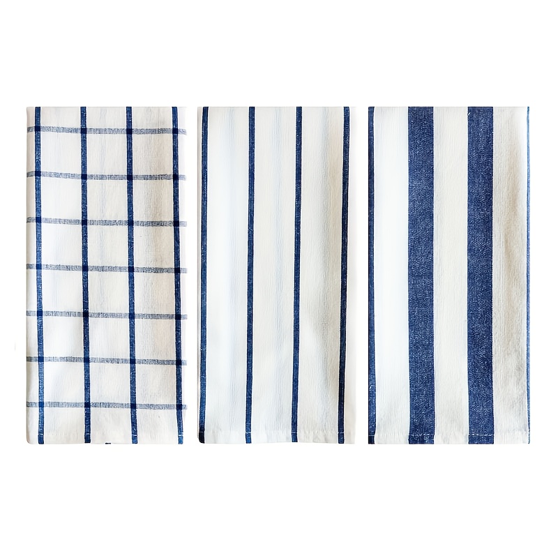 TEMU Ensemble de 3 torchons de cuisine rectangulaires , avec une facile et douce, adaptés à divers que les serviettes, les couvre-plats, le nettoyage