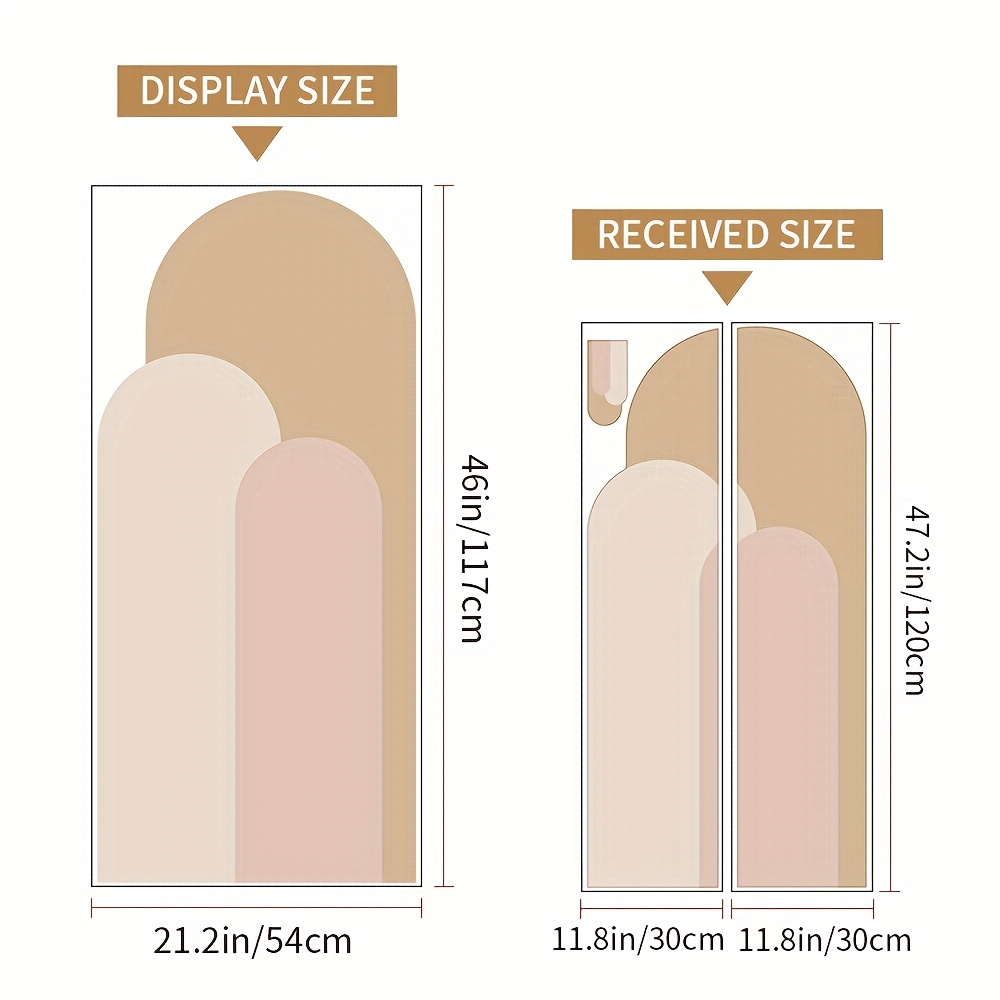 Image of 1 Set 21.2in X 46in Bohemian Style Wall Stickers, Pvc Material, Living Room, Bedroom, Wardrobe, Company, Office, Home Wall Decoration Murals, Self-adhesive Wallpaper