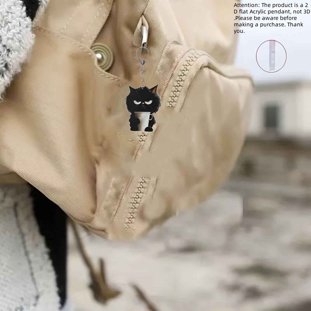 2d плоский 3шт/1шт модний   кіт акриловий брелок - дуже підходить для рюкзаків та модних аксесуарів аксесуари для гаманців аксесуари для гаманців різдвяні подарунки детальніше 4