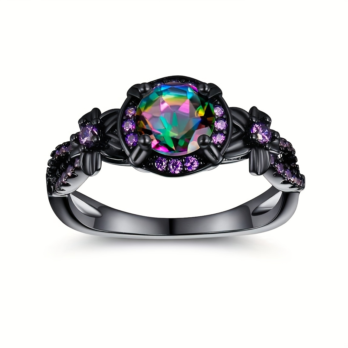 black and purple ring sold on Temu United States