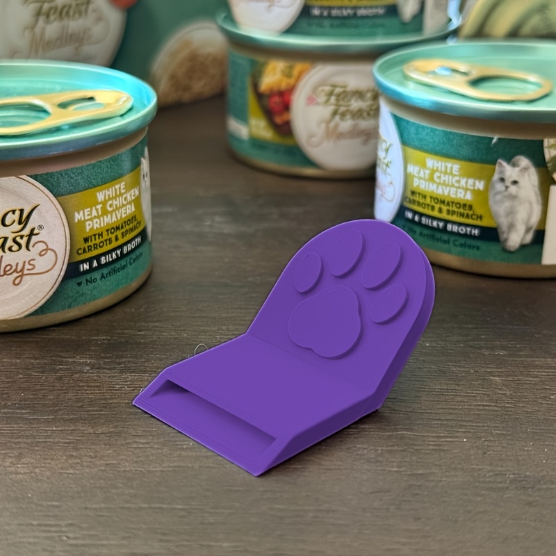 TEMU 1pc Pet Can Opener, Ergonomic Non-slip Handle, Suitable For Cat/dog Food Cans, Durable Plastic Kitchen Tool, Easy-to-