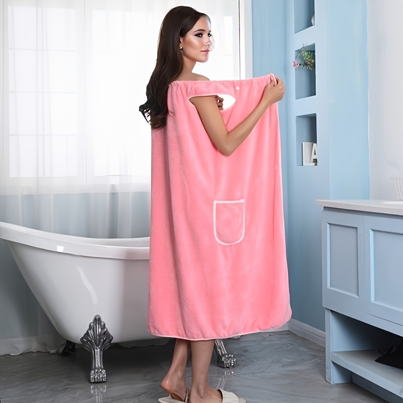 

1pc Bath Towel Bathrobe, Theme Absorbent Bathrobe For