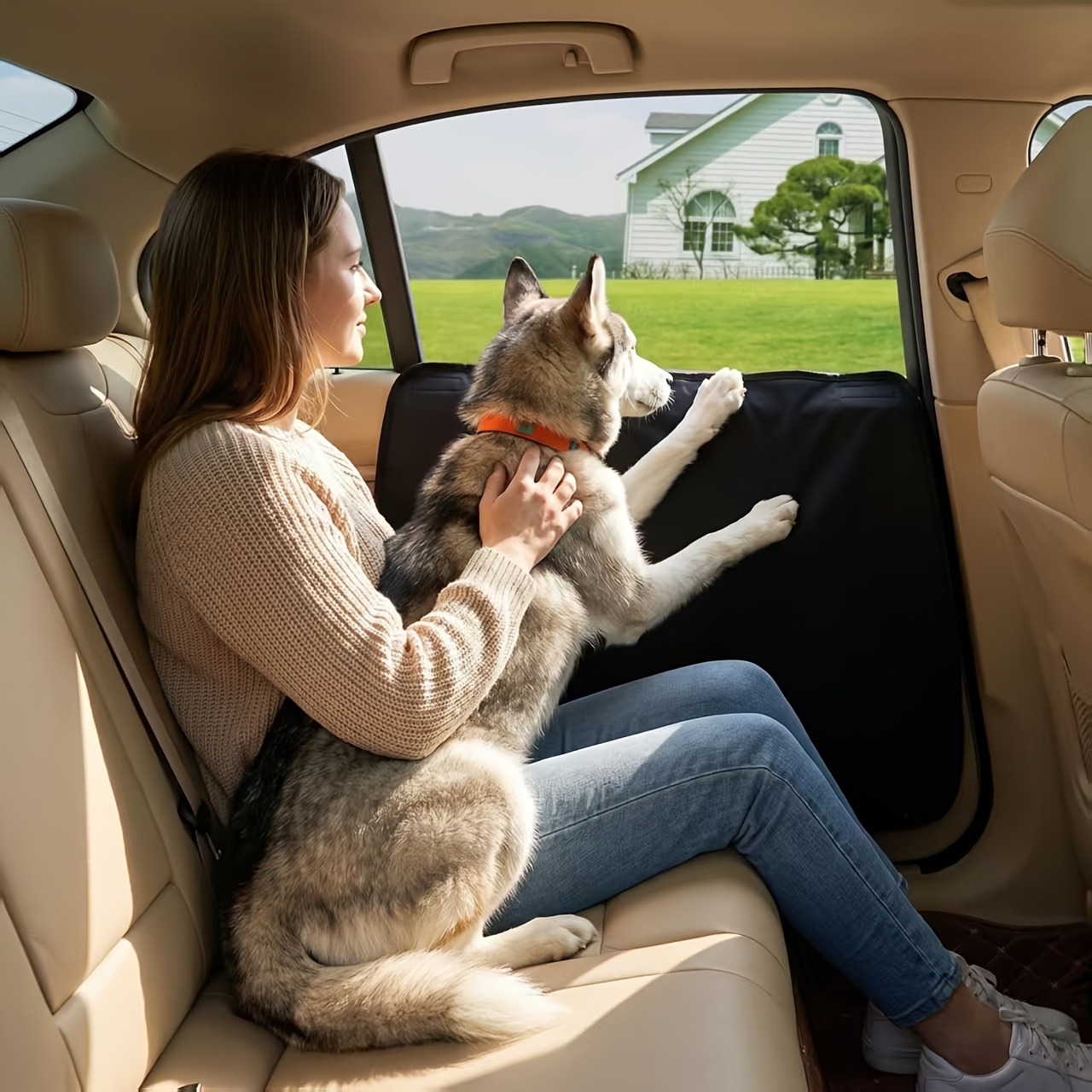 TEMU Dog Scratch Car Door Protectors, 2pcs, Stain Resistant, Panel Protection For Cars, Trucks And Suvs