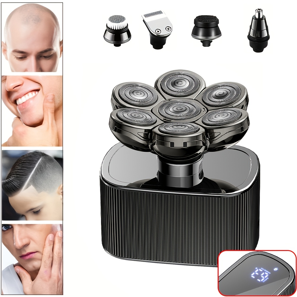 

Rechargeable Electric Head Shaver For Men - Wet/dry Bald Head Grooming Kit