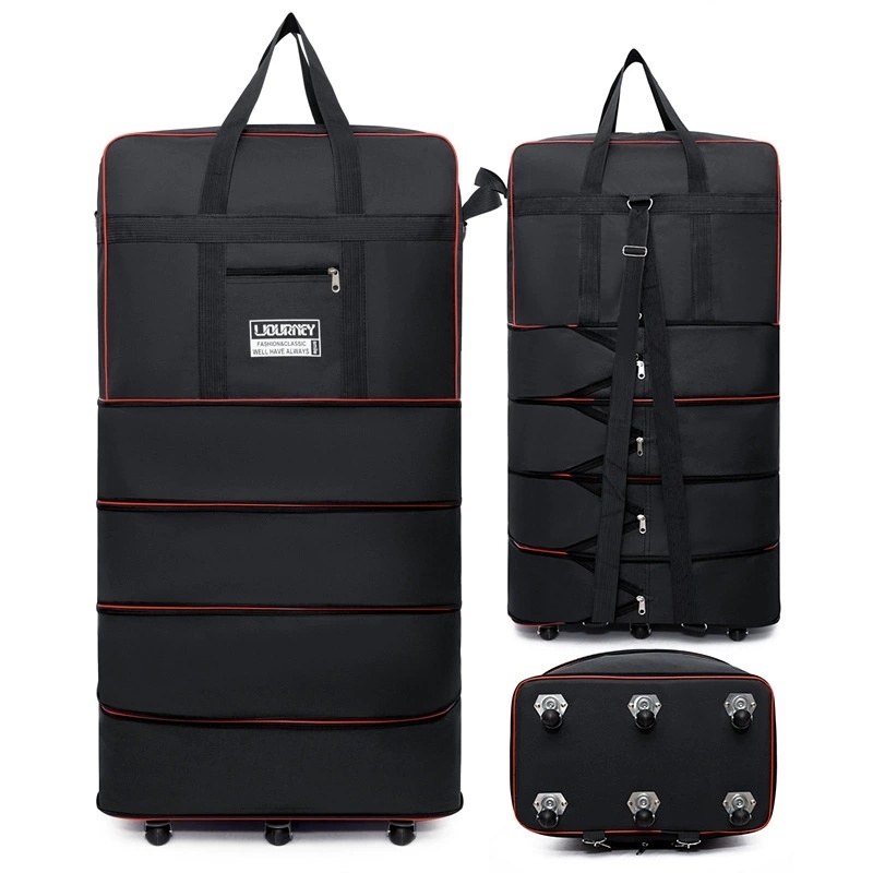 1pc large capacity expandable wheeled travel bag folding Temu