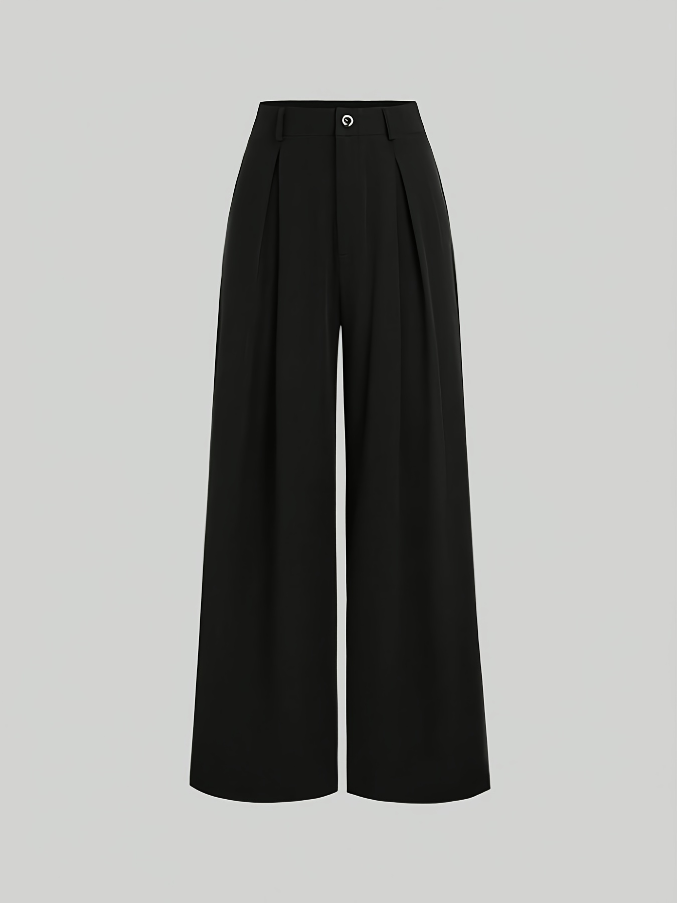 Elegant Pleated Wide Leg Pants Vintage Jacquard Pattern
