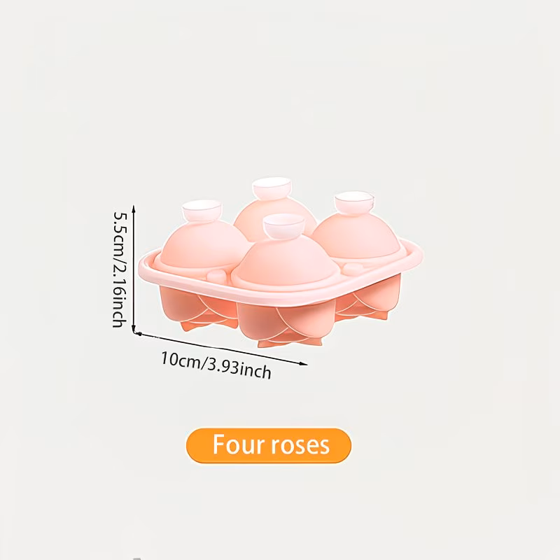 food grade rose shaped large mold whiskey ice making tool household silicone freezing ice tray spherical s home kitchen refrigerator accessory Product details 6