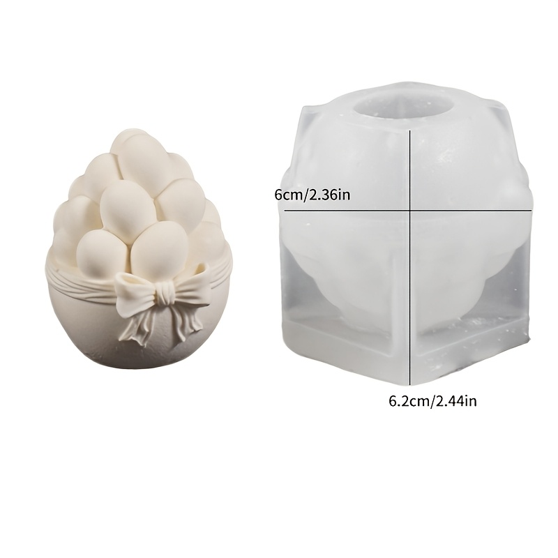 TEMU Candle Ball Silicone Mold Candle Mold Plaster Mold Diy Relief Rabbit Relief Egg Relief Flower Relief Relief Lace Mold Plaster Resin Handmade
