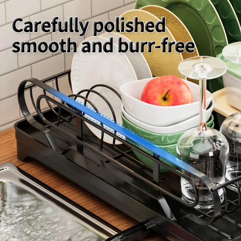 dish drying rack dish rack dish racks for kitchen counter dish drainer with removable utensil holder and swivel spout Product details 3