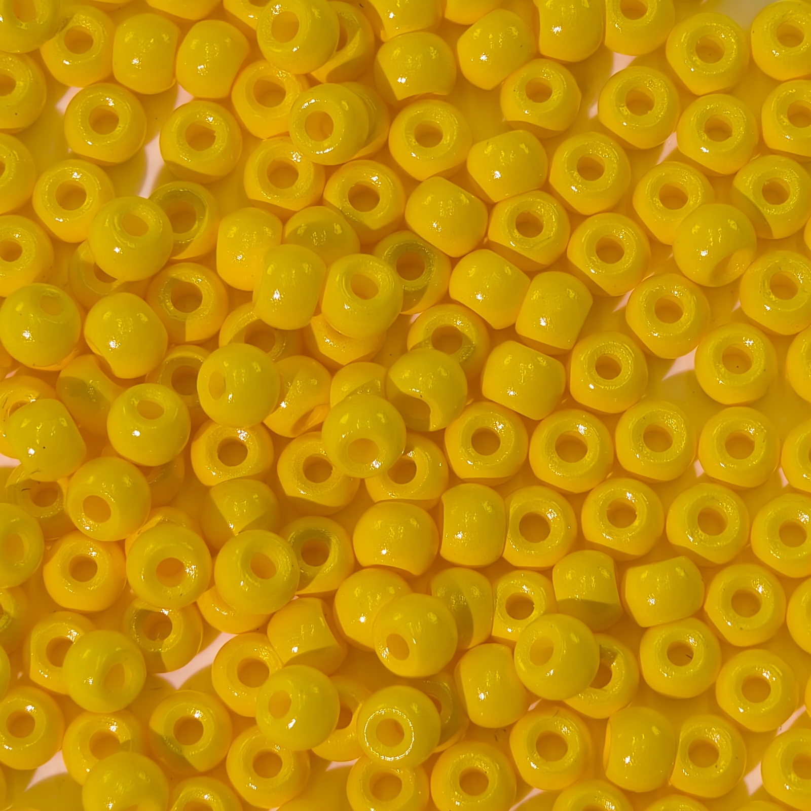 25G Solid Color Enamel Glass Round Beads, 4Mm