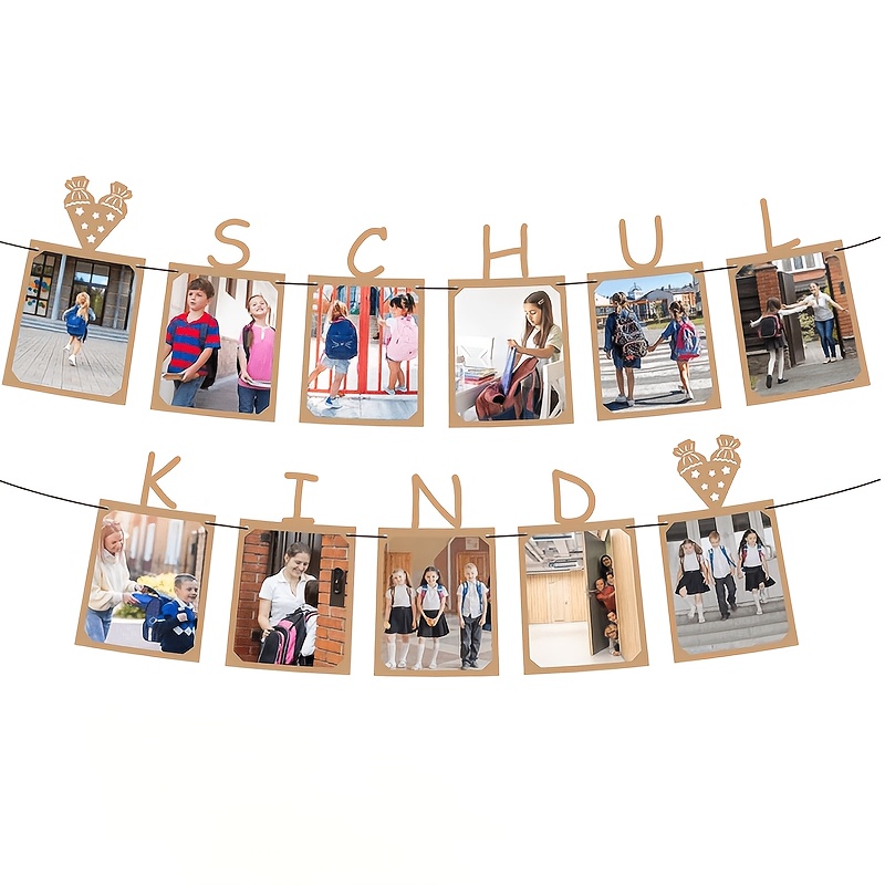 Schulkind" German Banner, Original School Decoration 2026 - School Banner For Back To School, School Decoration - Decoration Ideal For School, Home Photo Banner, Hanging Wall Decoration