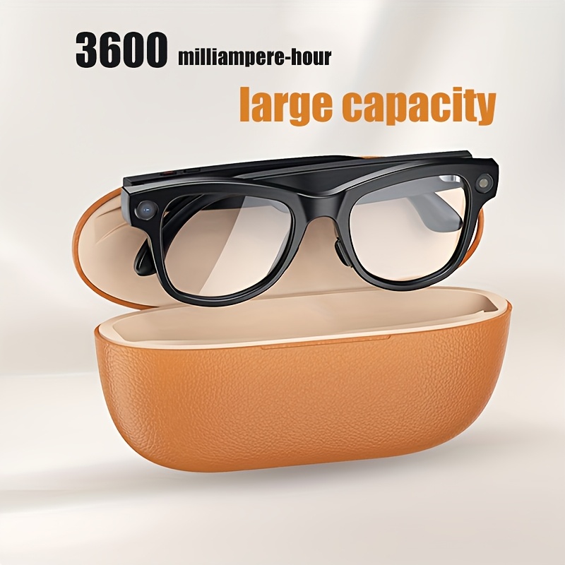 Zhizhi Fashion New Smart Glasses with Camera Ai Chatgpt Translator Dual-Microphone Noise Reduction Smart Glasses for Men Women Charging Case