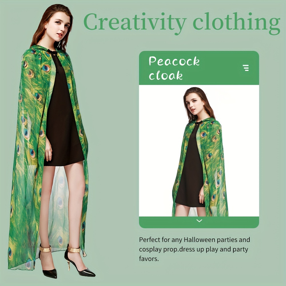 Kapuzenumhang Mit Schlangenleder-Druck - Unisex Halloween Kostüm