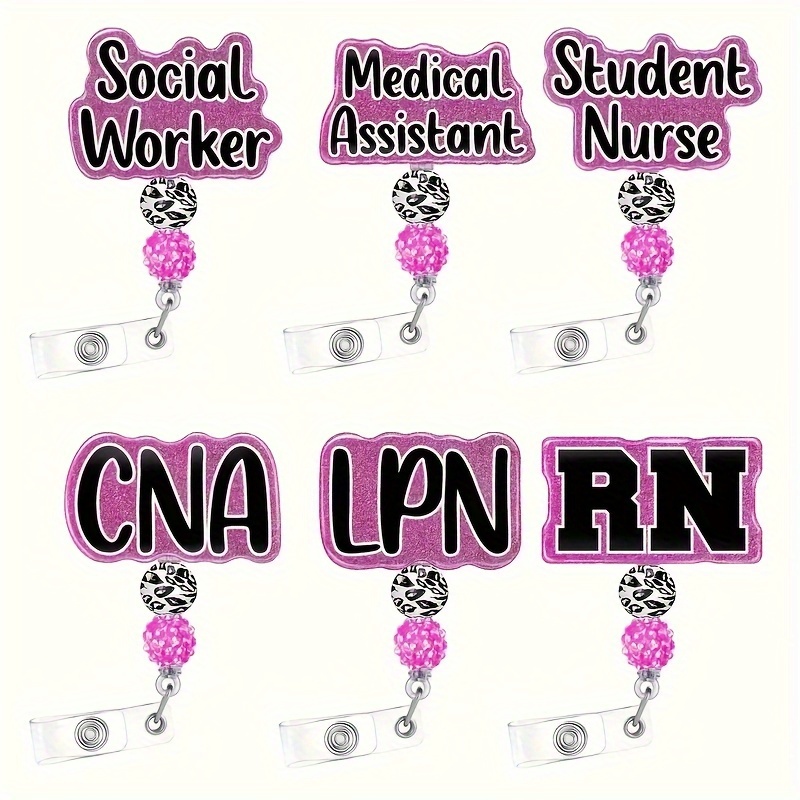 Nurse accessories Uterus Baby Medical pin felt Nurse Retractable id badge  holder reel with metal button - AliExpress