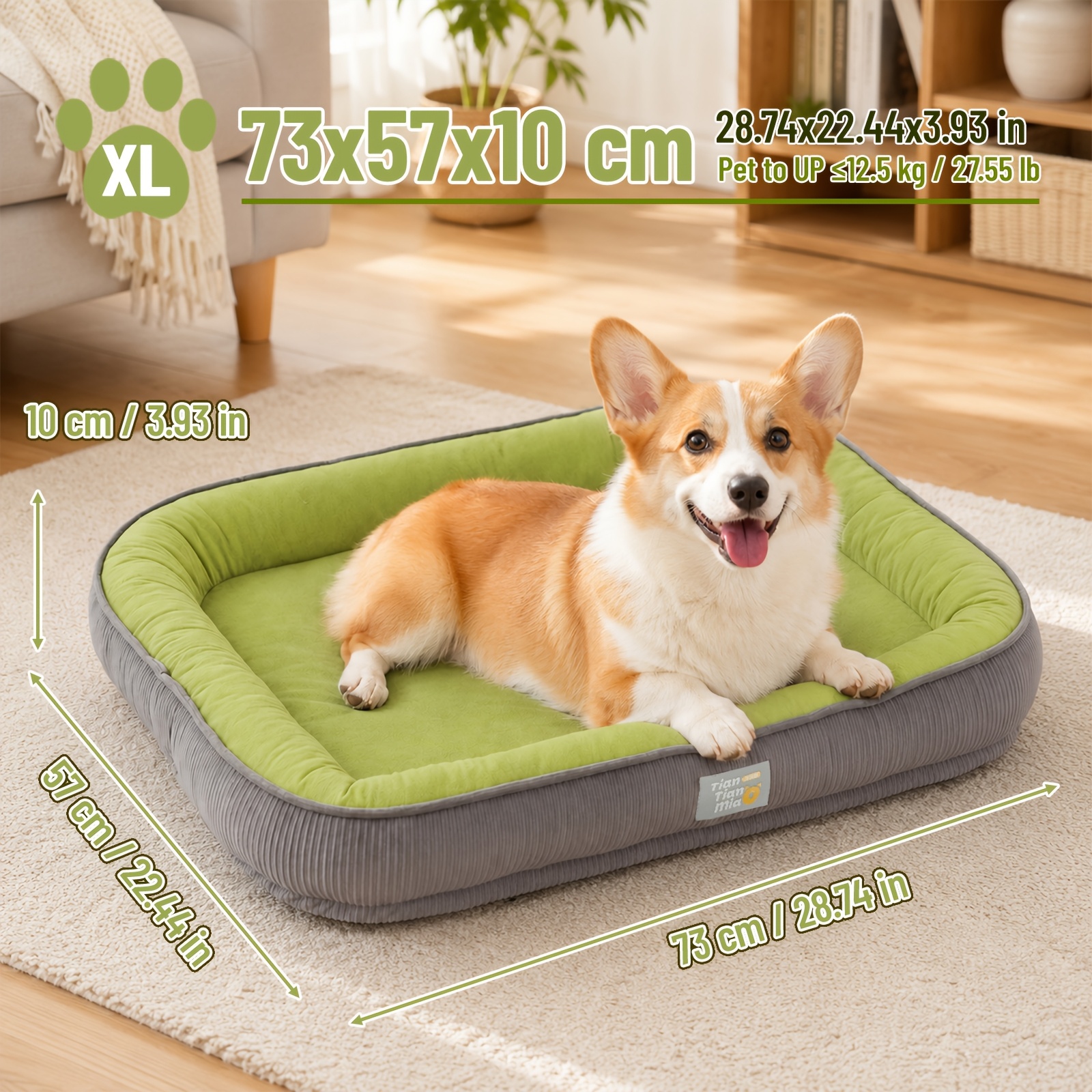 TEMU Lit Confortable pour Chien , Convient aux Chats et aux Chiens - Tapis de Couchage pour Animal de Compagnie avec Surface Absorbant la