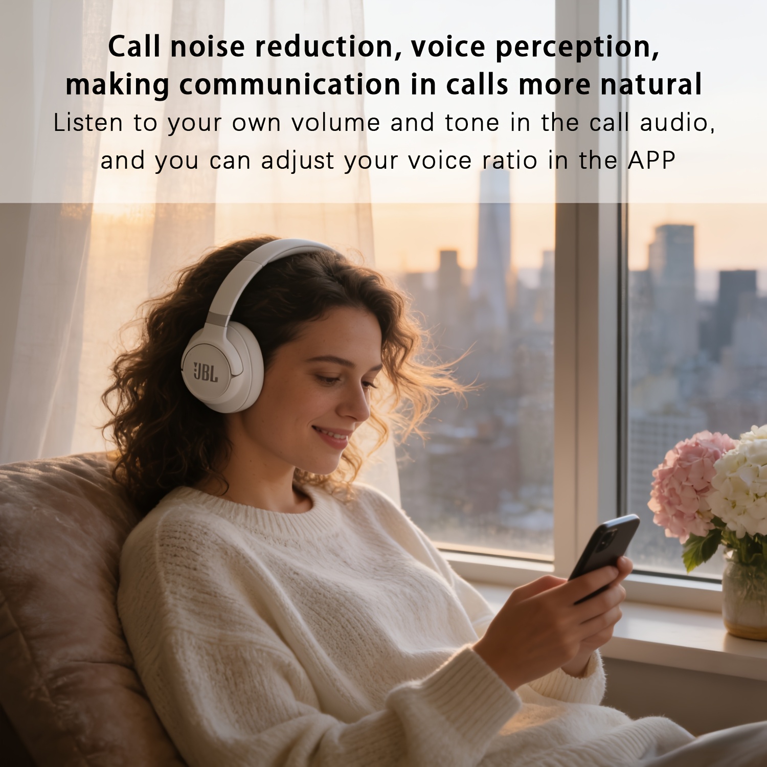 JBL T78ONC Wireless Over-Ear Headphones, BT6.0 Deep Bass Headphones, Noise Cancelling, Long Battery Life, Foldable & Lightweight, for Travel, Work, Sports & Daily Use, Perfect for Adults, Students & Music Lovers
