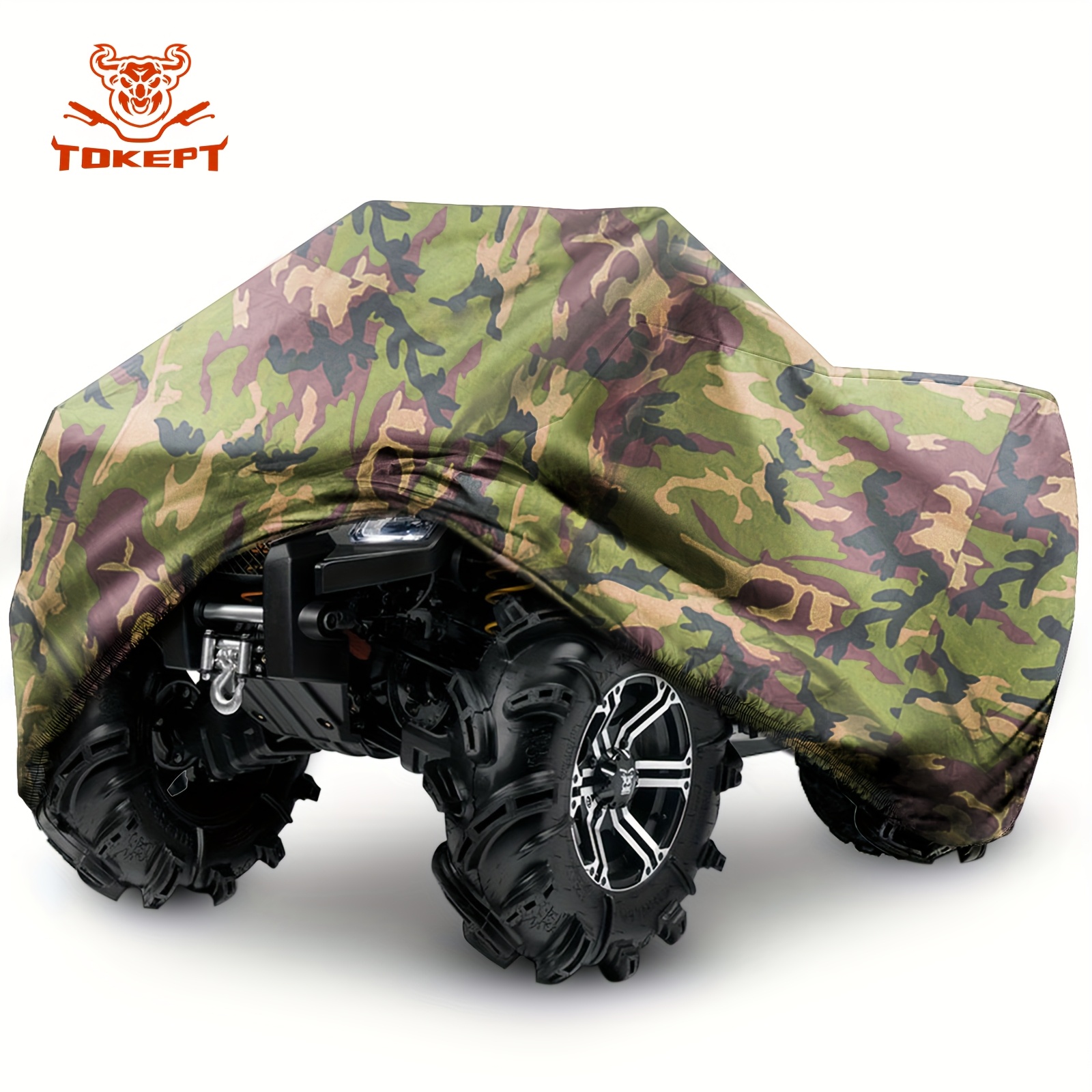 Image of Camouflage Atv Cover Heavy Duty 4-wheeler Cover Cover Universal Indoor/outdoor Protector For , For , And More Models