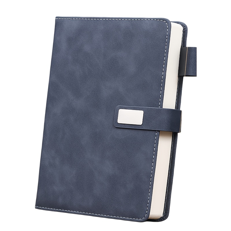 TEMU Carnet administratif de bureau en cuir rigide de style A5 minimaliste, couverture en simili-cuir résistante à l' et durable, boucle carrée en