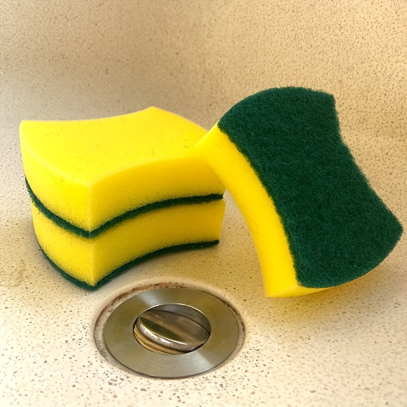 Kitchen Sponges for Washing Dishes on a White Background Stock Image -  Image of scrub, abrasive: 214829361