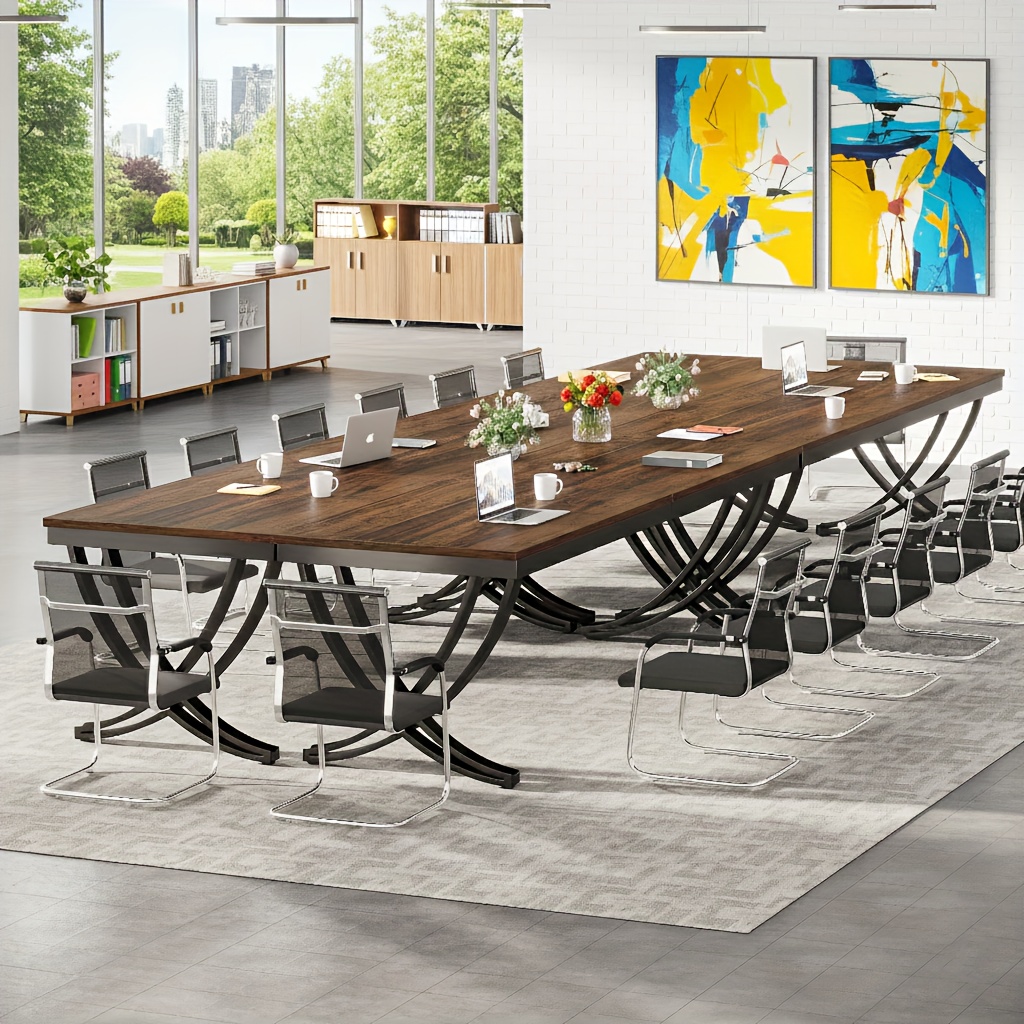 BYBLIGHT 78" Rustic Farmhouse Dining Table - Seats 6-8 People