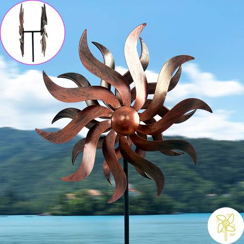 1pc with garden stake for yard and garden outdoor wind spinners wind spinner windmill for outdoor garden yard lawn porch