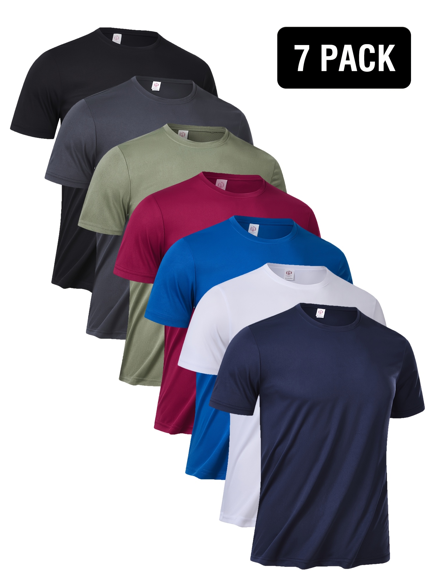 item picture set of 7 short sleeve t shirts for   for summer   lightweight quick drying shirts offer   and with 50 ideal for casual wear running and outdoor activities   feature   wicking  