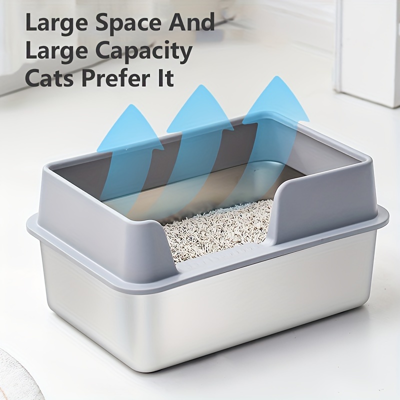 Stainless Steel Cat Litter Box Lid Extra Large Cat Litter - Temu 