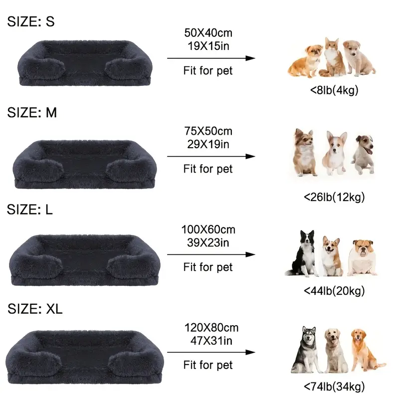 long plush fully detachable double layer sofa pet nest Product details 0