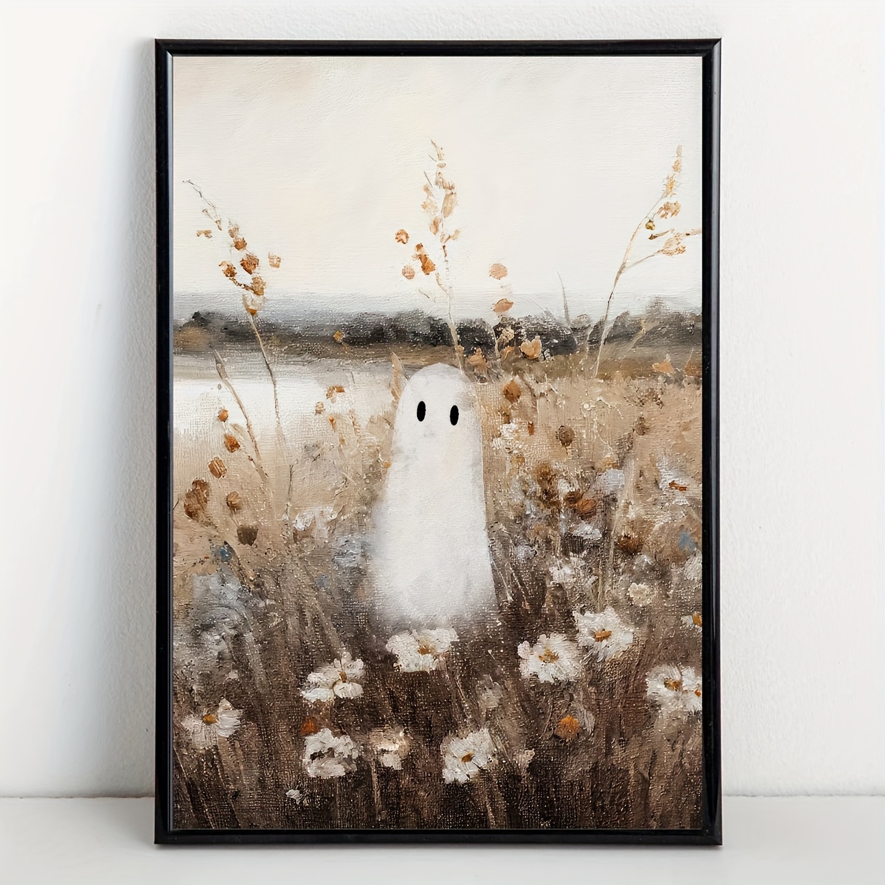 

Vintage Floral Meadow Art Print: Cute In Autumn Landscape - Unframed Wall Art For Home Decor