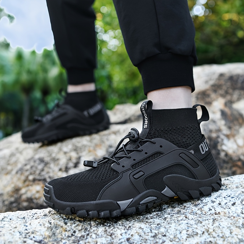 

Men's Breathable And Non-slip Hiking Shoes - Lightweight Lace-up Sneakers, And Camping.