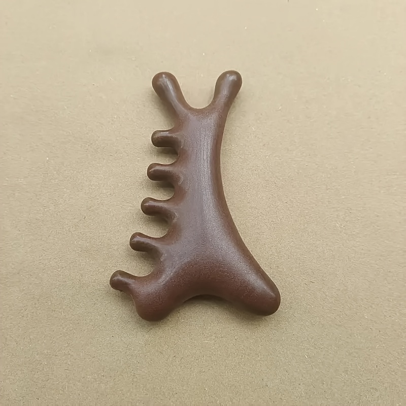 1pc Peine Masajeador Manual 4 en 1 - Masajeador de Cuero Cabelludo sin Batería y Rodillo Facial, Cepillo de Dientes Anchos para el Cuidado de la Caída del Cabello, Levantamiento Facial, Relajación de Cuello y Rostro, Plástico Duradero (No /) - Promueve la Circulación Sanguínea