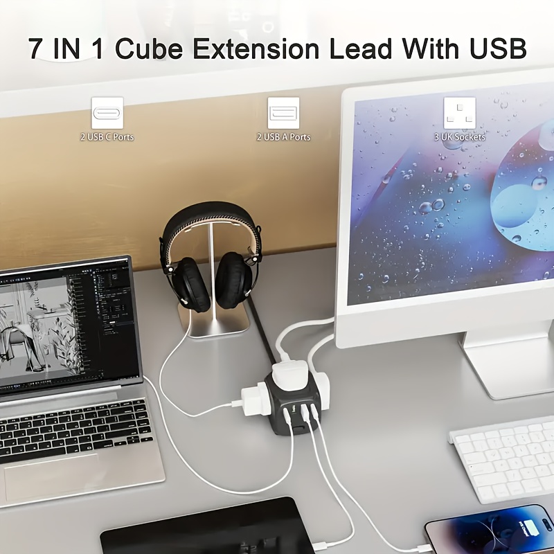 New Multifunctional Wall-Mounted Power Strip/Sockets, Suitable for Home, Kitchen, Outdoor Travel, Hotels, Offices, And Cruise Vacations