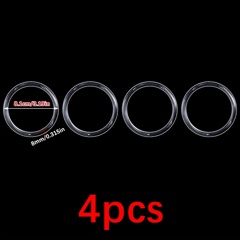 Image of 2/4pcs Over Size Transparent Acrylic O Rings For Crafting - Craft Additions Hoops | Perfect For Handbag Making, Crochet Projects, Dream Catchers, Home Decor And , Bracelet Making Supplies
