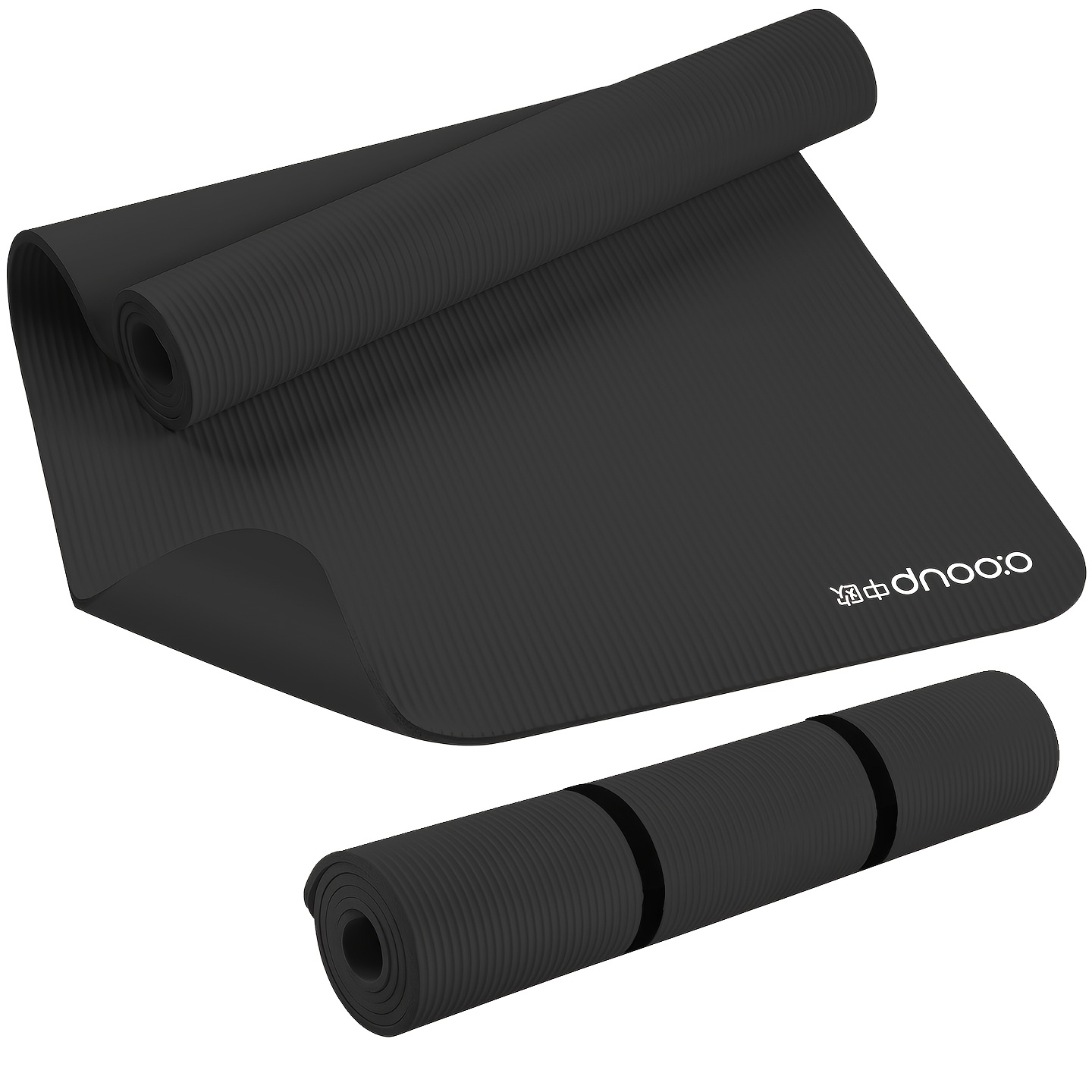 NBR Thickened Yoga Mat 2pcs Set for Home Fitness